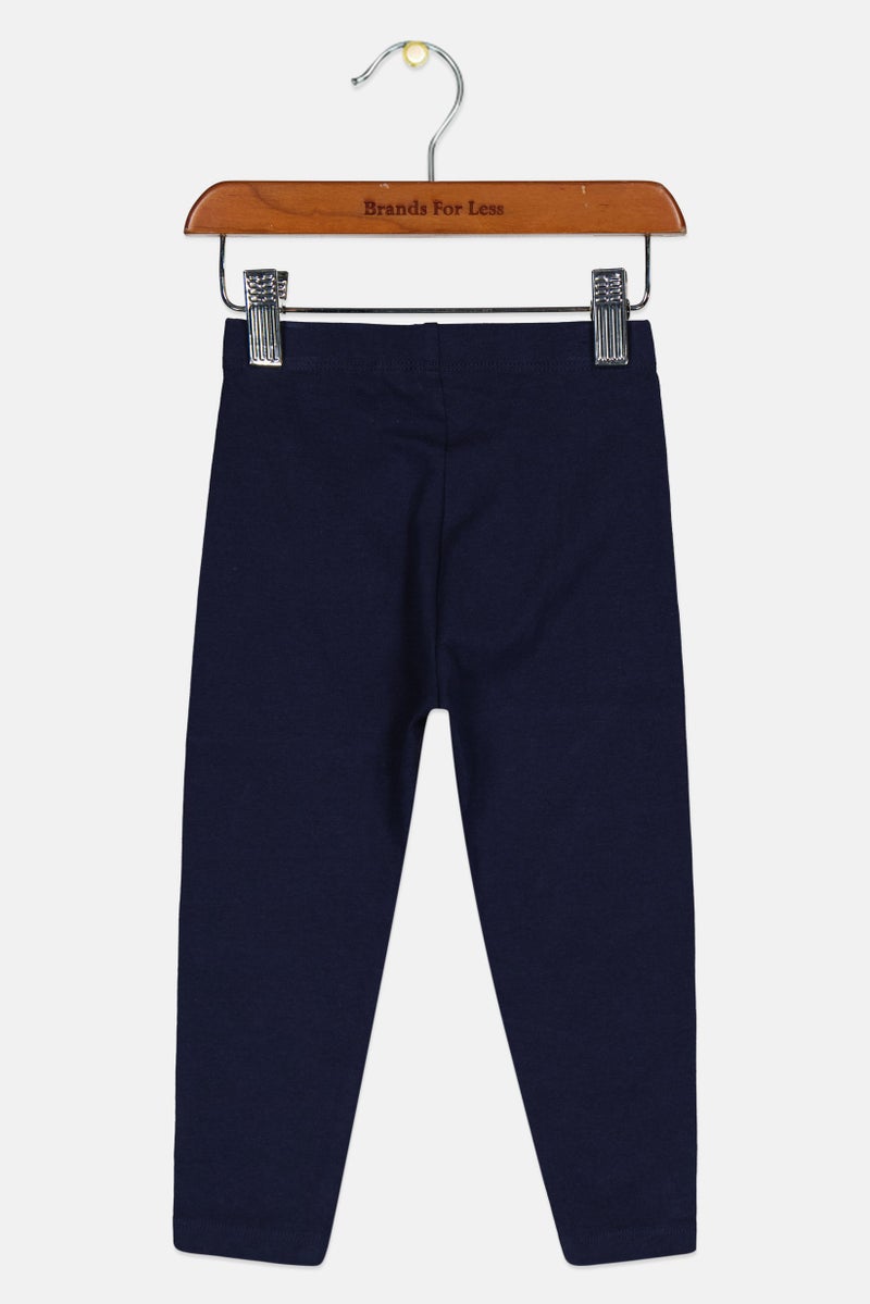 Hamleys Toddlers Girl Embellished Leggings, Navy - Image 3